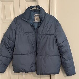 NWOT A New Day Water-Resistant Jacket in medium blue. Gilmore Girl vibes 😍